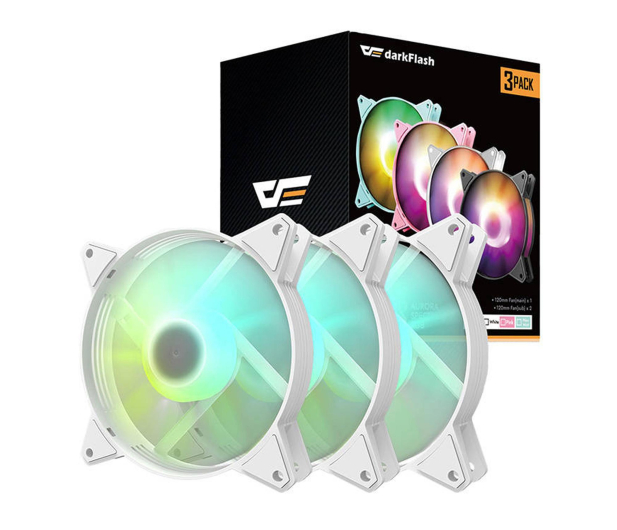 DarkFlash C6 White Triple Pack 3x120mm - 1339451 - zdjęcie